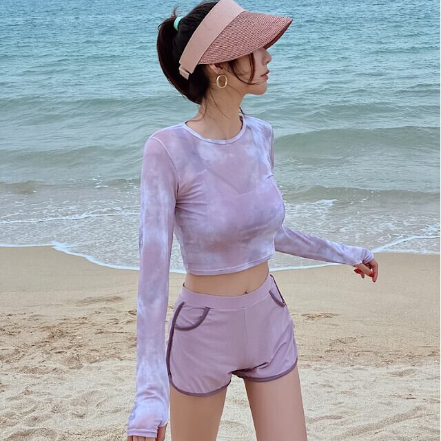 タンキニ レディース 水着 3点セット 体型カバー ラッシュガード