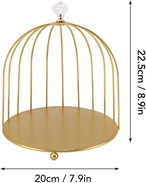 鳥かご ジュエリーディスプレイディッシュ ジュエリーホルダー ペストリーサービングトレイ  鉄製 ゴールド 小物入れ アクセサリー リビングルーム オフィス 寝室