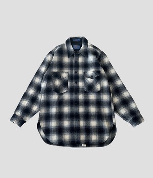 -Pendleton- Vintage 70s L Wool Check Shirt made in USA