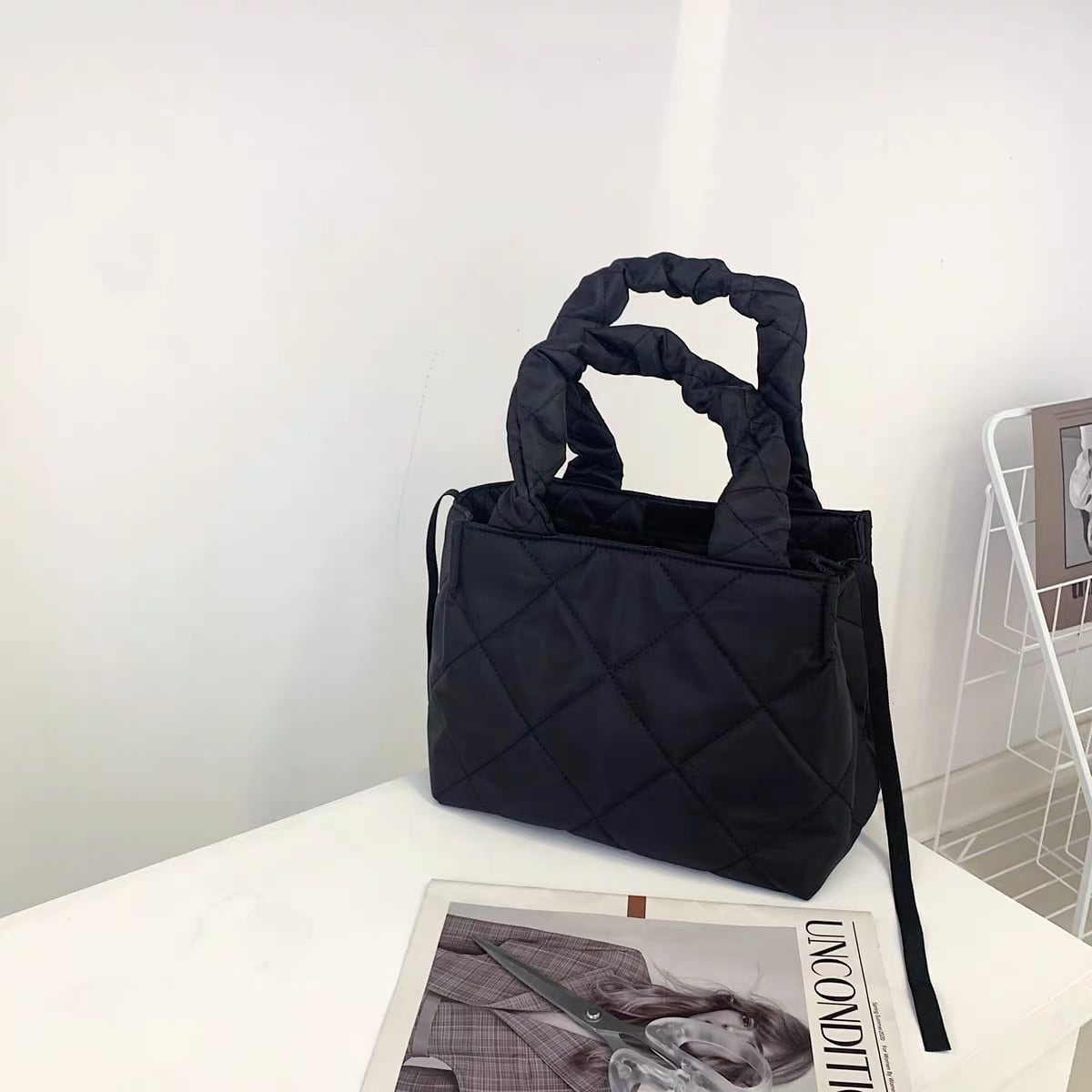 ブラックキルティングバッグ ba20 | L-clothes