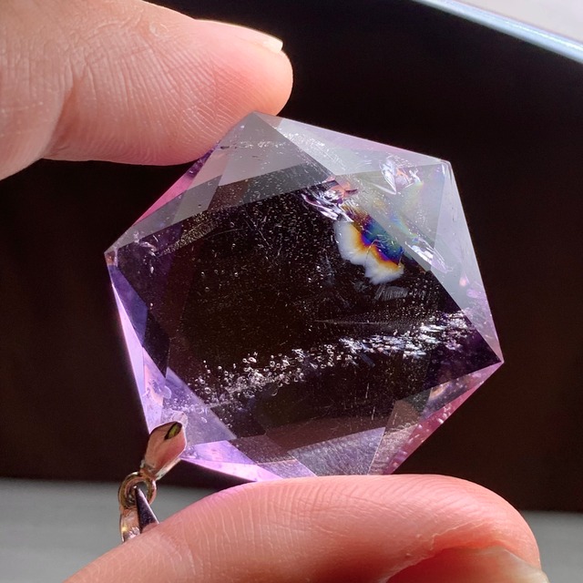 8.六芒星☆虹 アメトリン ペンダントトップ