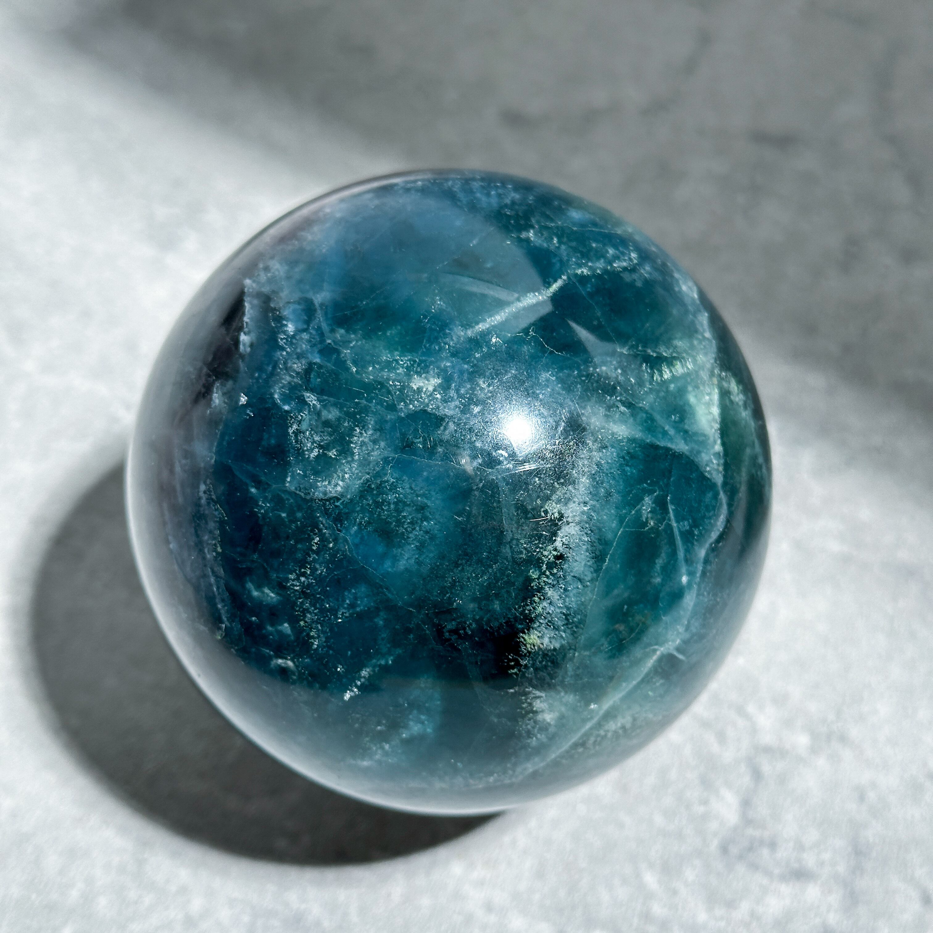 ブルーフローライト スフィア（丸玉）51◇ Blue Fluorite ◇天然石