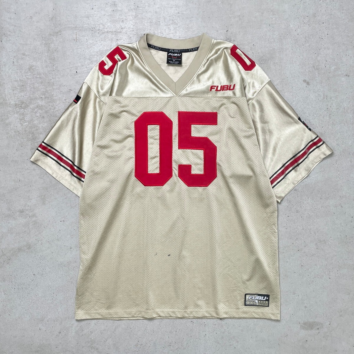 FUBU フブ ロゴワッペン フットボールシャツ ユニフォーム メッシュ 