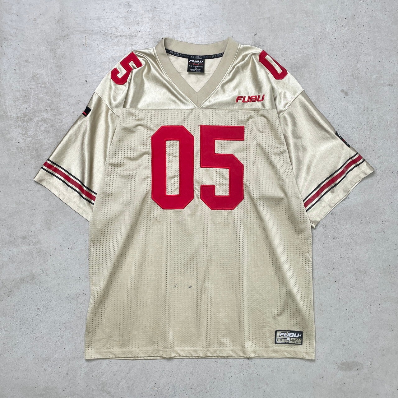 FUBU フブ ロゴワッペン フットボールシャツ ユニフォーム メッシュ 