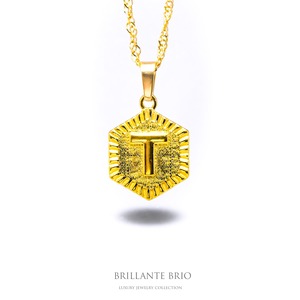Initial6 coin  necklace T