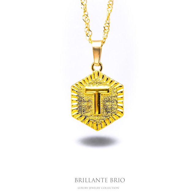 Initial6 coin  necklace T