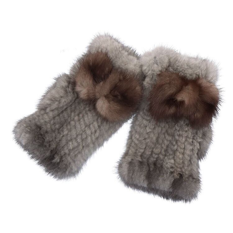 芦屋セレブ女優様プロデュース リボン付 ミンク ファー グローブ