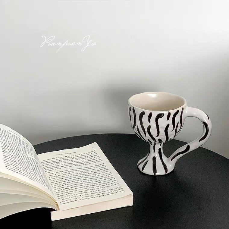 Korea Design cup ws1279 縞模様 韓国食器 マグカップ コップ ビアグラス 韓国発おしゃれグラス 韓国語 カフェ ランチ  モーニング 韓国雑貨 韓国インテリア 北欧インテリア