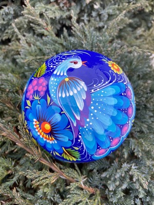 ペトリキウカ塗り　ジュエリーボックス（ティモシェンコ作）ウクライナ製