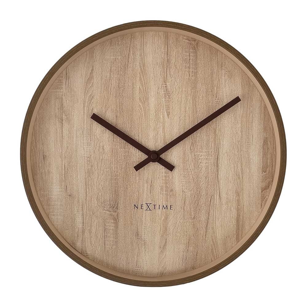 壁時計 掛時計 NEXTIME ネクスタイム ウォールクロック Oslo LB ブラウン / NXT-3329 スイープムーブ STANDARD COLLECTION