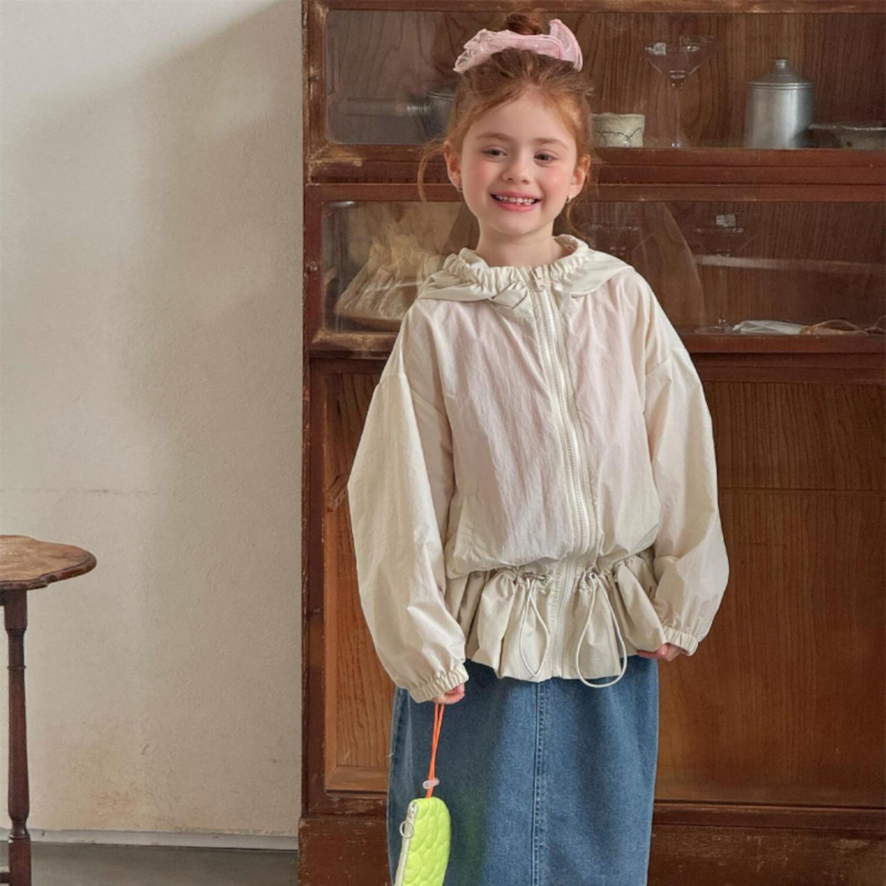 春薄手フリルジャケット