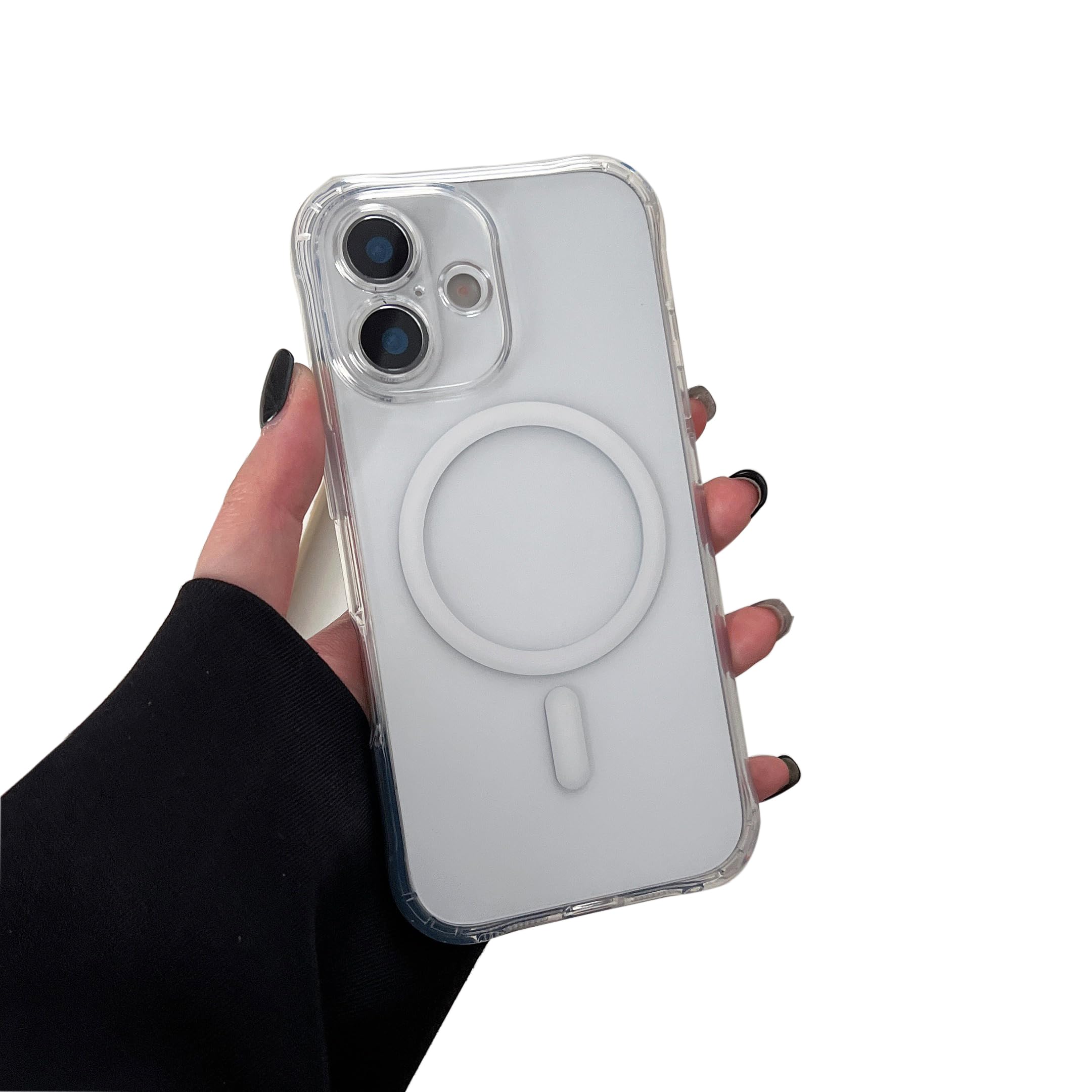 ZTOFERA for iPhone 16 マグネティック ケース, 互換性 と マグセーフ ワイヤレス 充電, 透明 アンチスクラッチ クリア バック 耐衝撃 TPU バンパー 電話 カバー - 透明