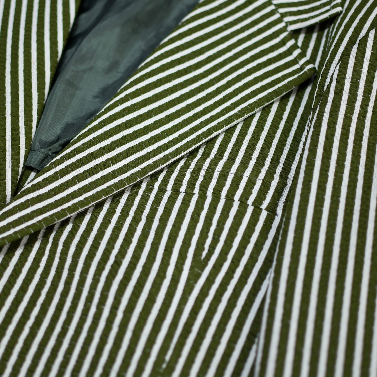 70's seersucker stripe tailored jacket