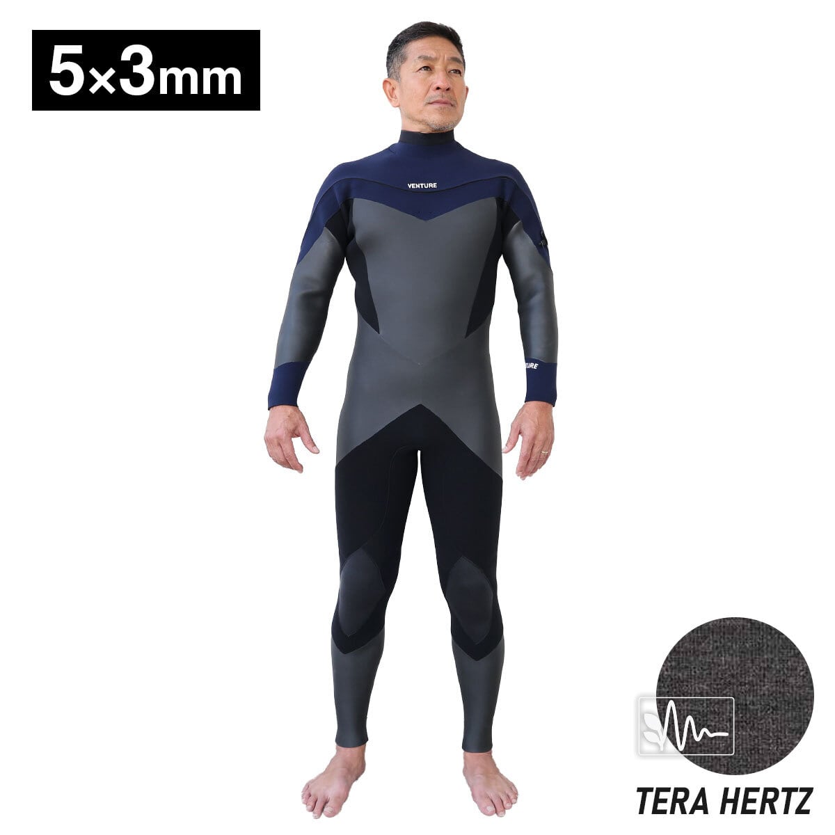 JOURNEY PRO】 5mm × 3mm ロングチェストジップ セミドライ メンズ