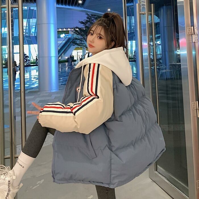 スタンダードウィンタージャケット フードコート コットン レトロ 冬物 1号婦人75462156697