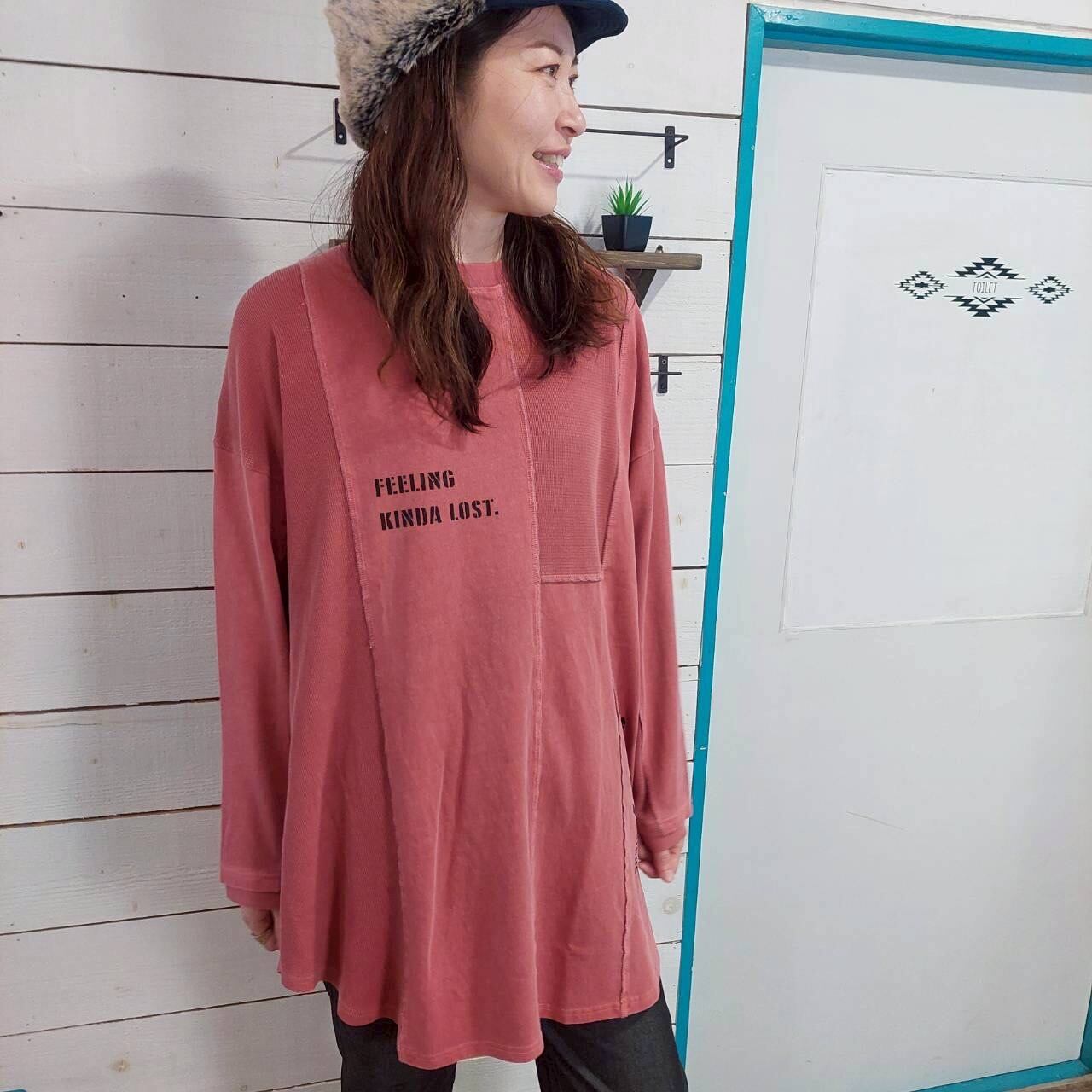 10s天竺ピグメント　パッチワークチュニック　P-577