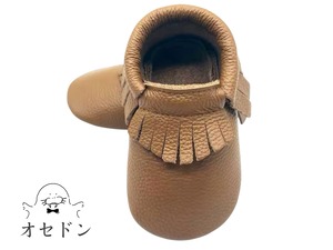 ベビー用ソフトレザーモカシン ライトブラウン 12.5cm