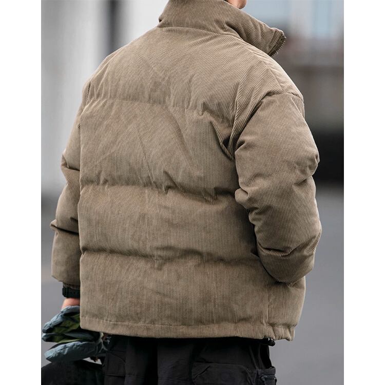 ★STAND COLLAR CORDUROY COTTON COAT　　　A0842