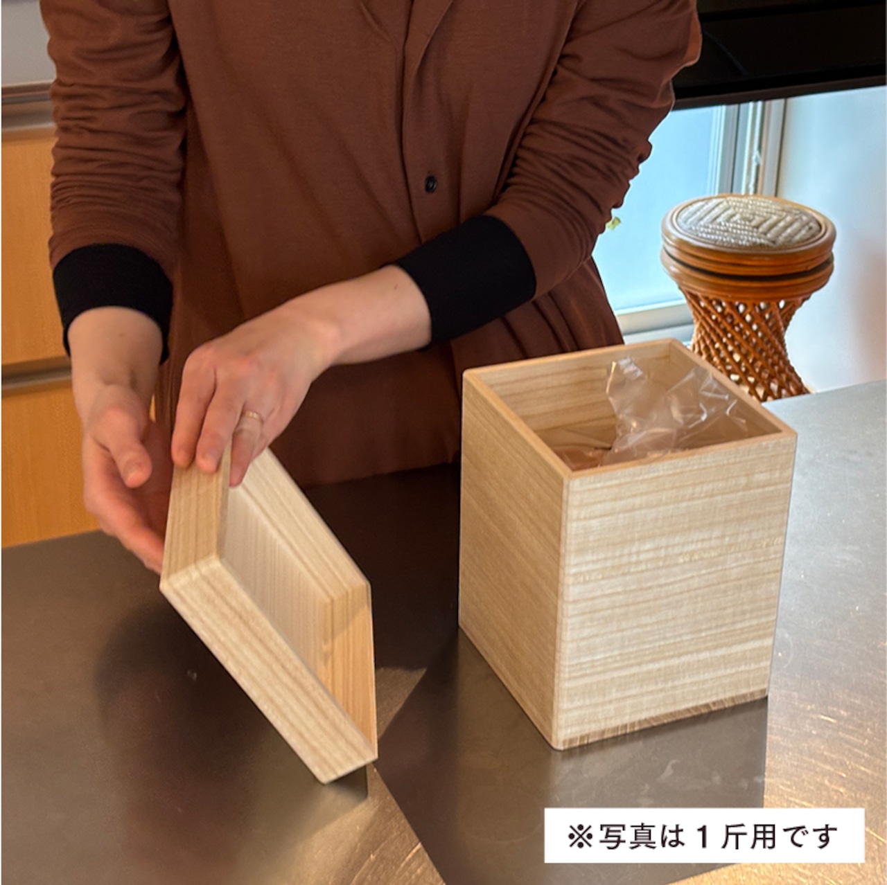 桐のブレッドケース 2斤用・画像4