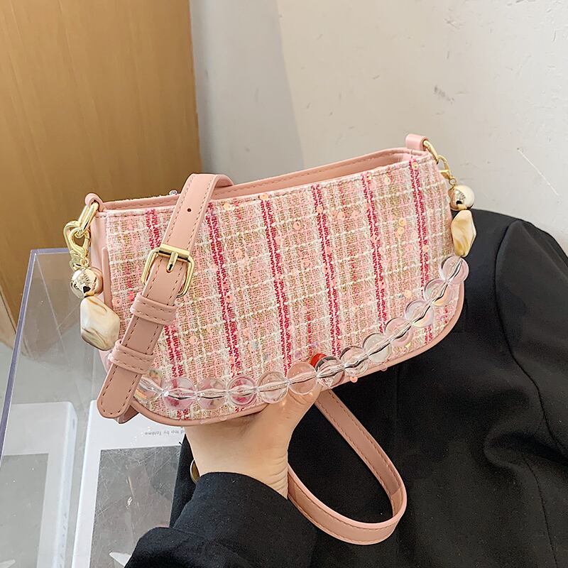 オールマッチレディースワンショルダー脇の下バッグレディース2020新しいトレンディなファッションネットセレブリティウエスタンスタイルメッセンジャーバッグウールスモールサッチェル Tiancai_Wing_Bag54184243868