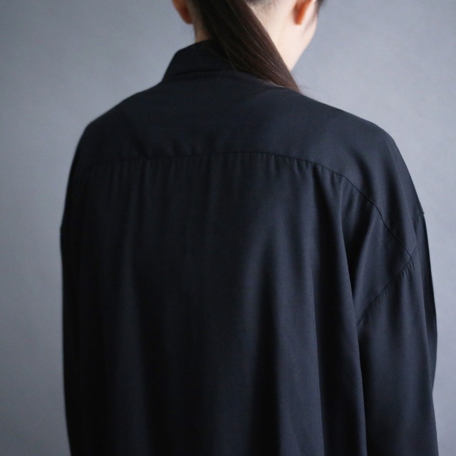 "刺繍" multi color embroidery fly-front minimal mode shirt