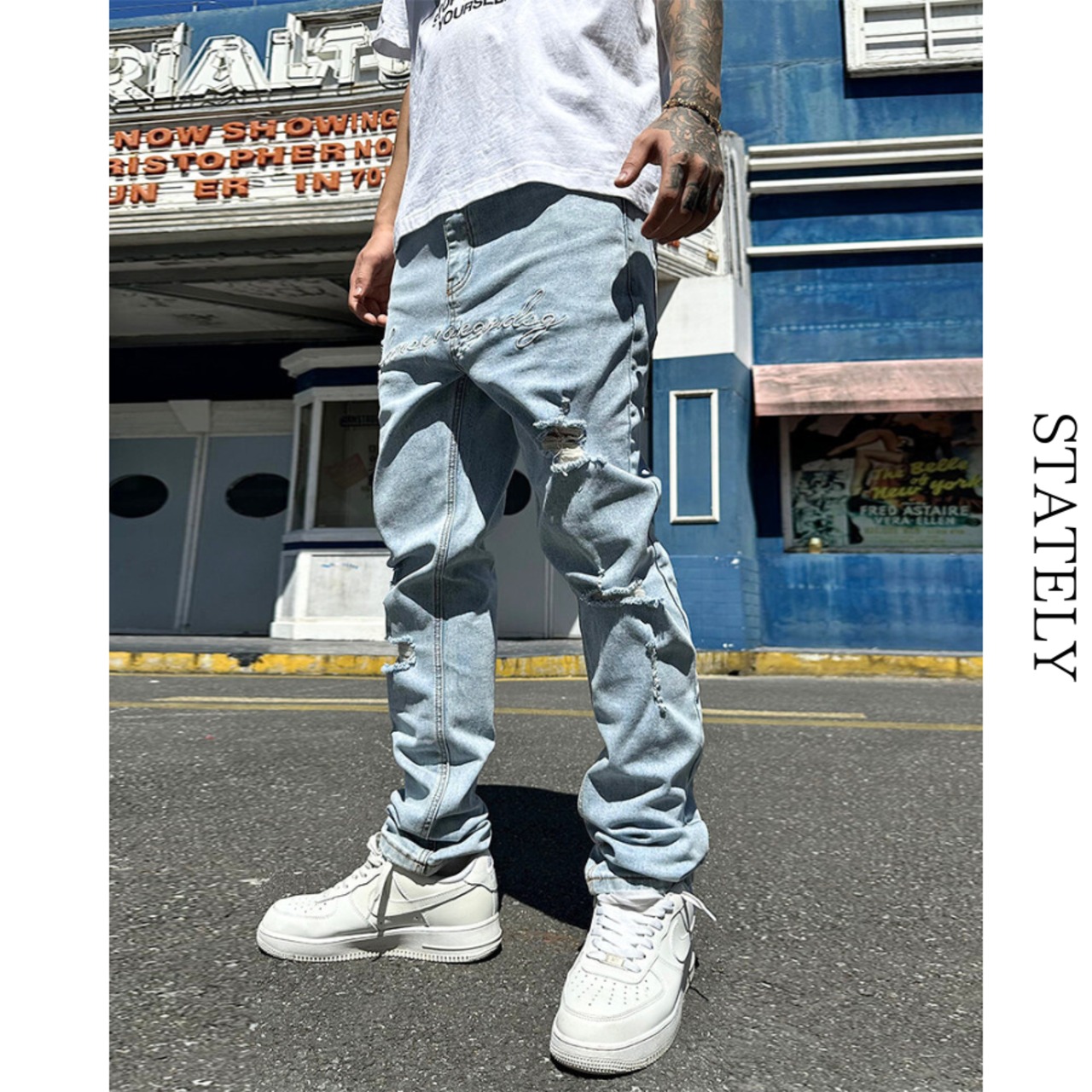 クラッシュScript Skinny Denim/3color_B15・画像2