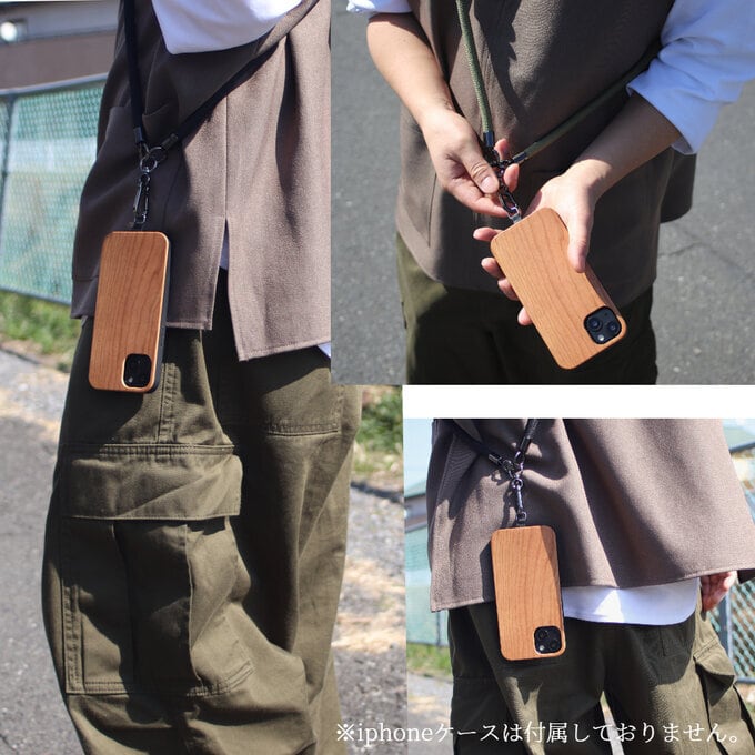 ショルダーストラップ ロープ 紐 アウトドア キャンプ iPhoneケース