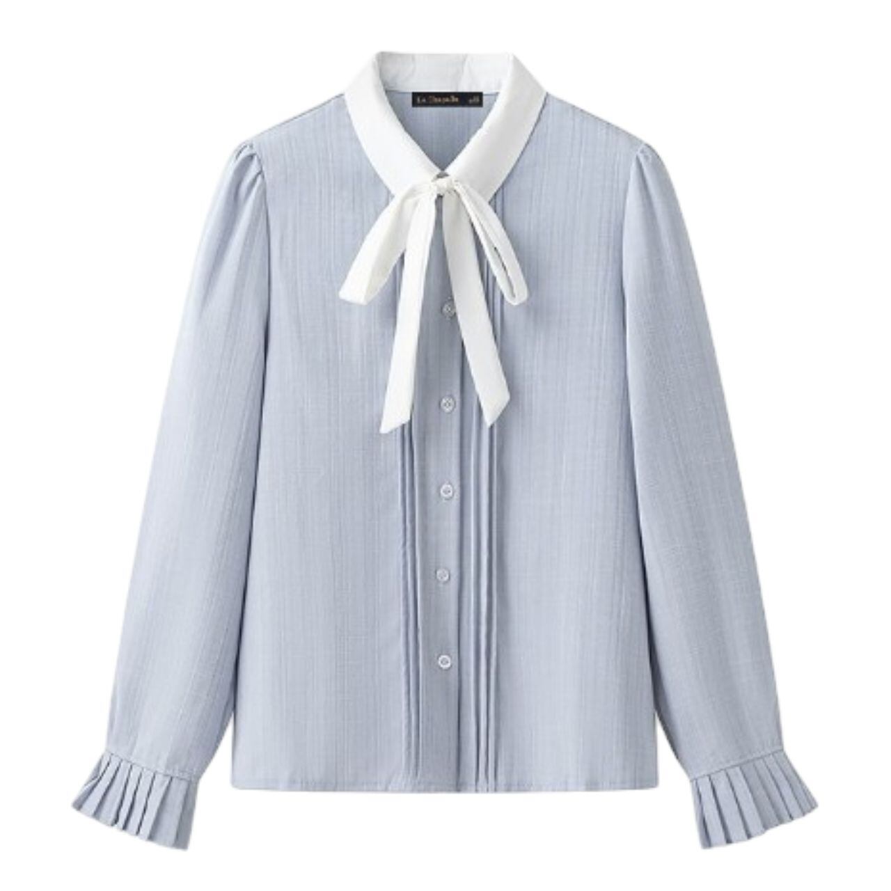 Pintuck Ribbon Blouse F0279