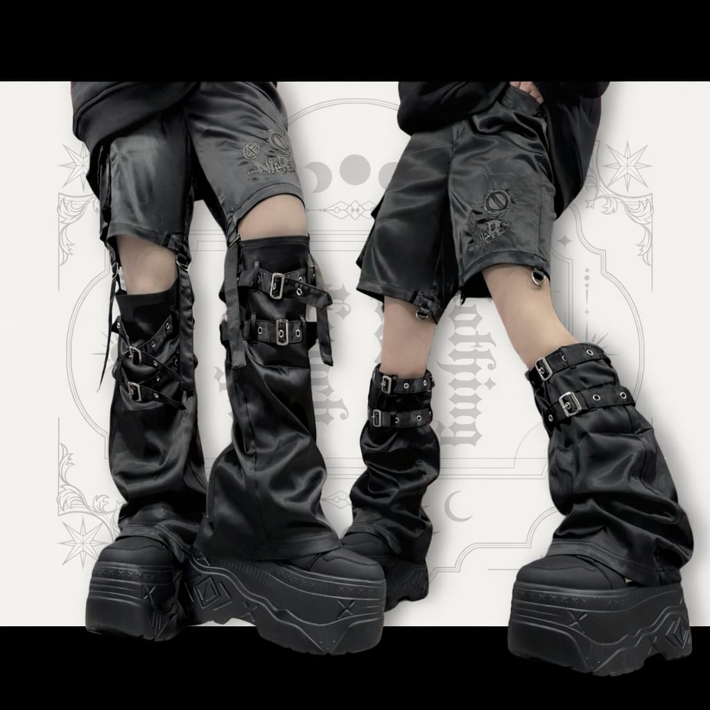 高品質サテン生地 STRAP BUCKLE 3WAY PANTS【FACE LOGO刺繍】 | NIER