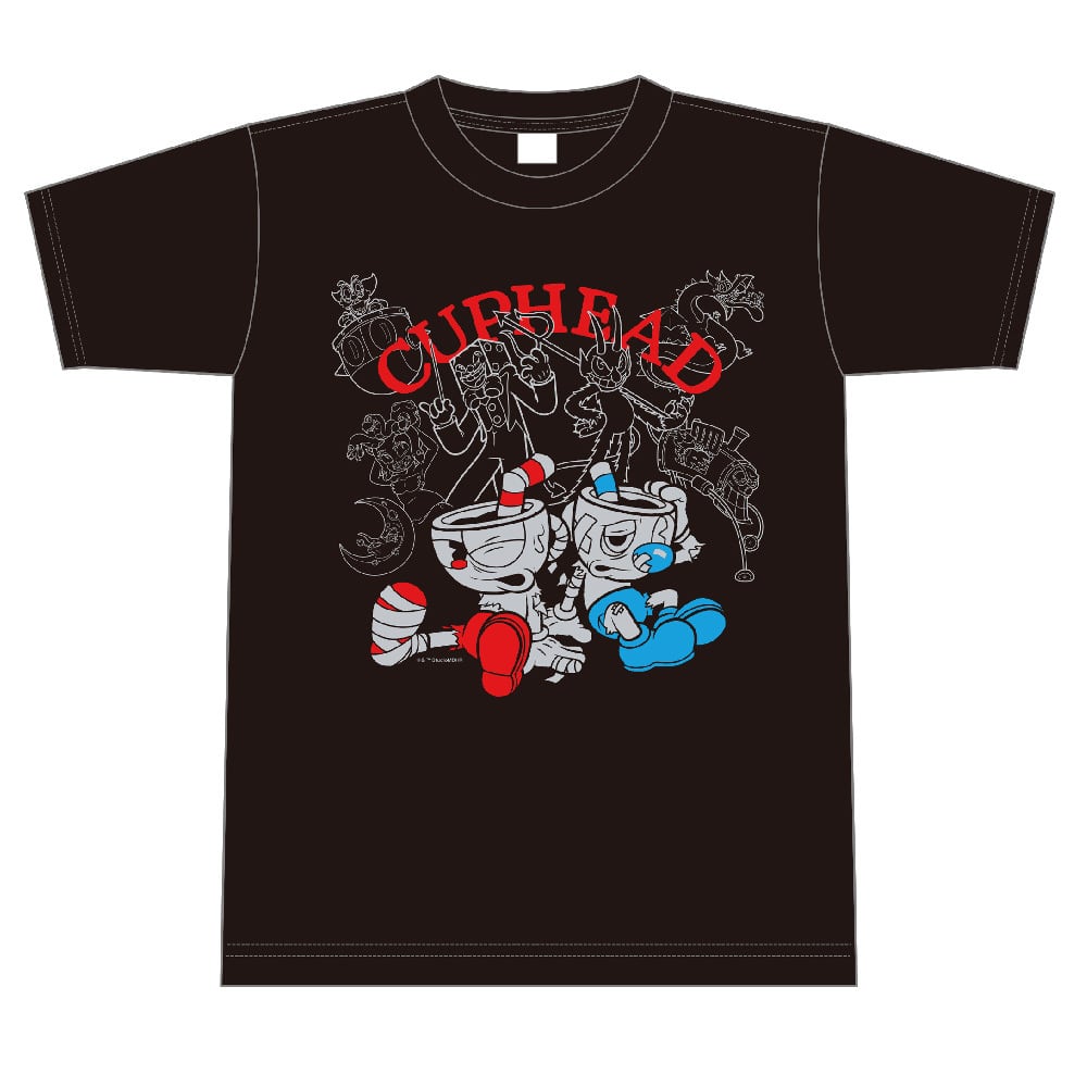CUPHEAD ( カップヘッド )　TシャツC　黒　サイズS～XL / エンスカイ