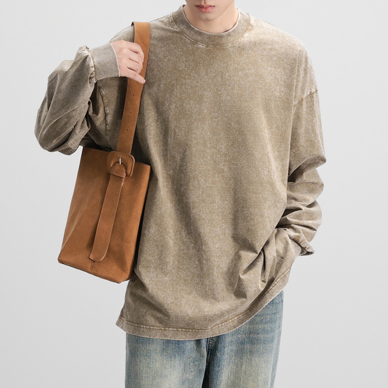 ロングスリーブ クルーネック Tシャツ af0082