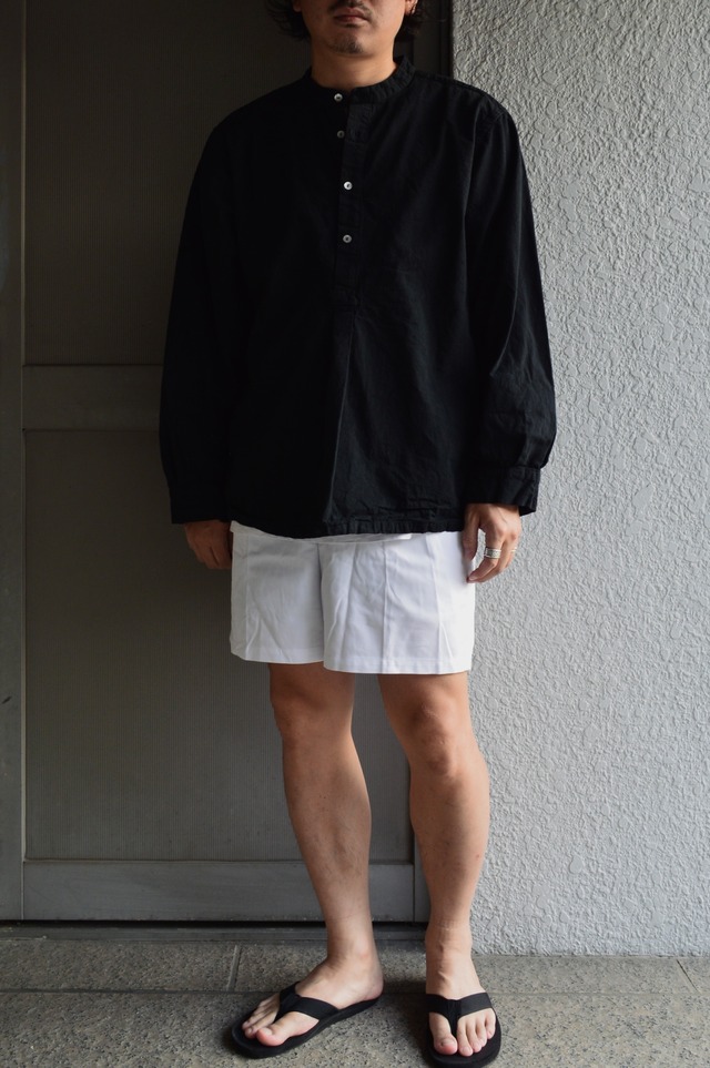Bulgarian Army 50s reproduction sleeping shirts Dyed Black ブルガリア軍 1950復刻モデル スリーピングシャツ 黒染め euro military