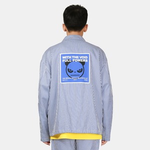 SALE 送料無料【HIPANDA ハイパンダ】男女兼用 ブルゾン UNISEX HIPANDA BLOUSON / WHITE & BLUE