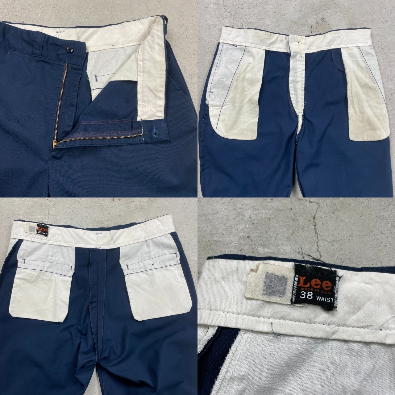 80年代 USA製 Lee リー ワークパンツ 42TALON メンズW38 古着 80s 