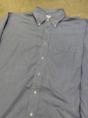 BROOKS BROTHERS CHECK SHIRT BLUE