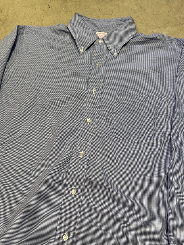 BROOKS BROTHERS CHECK SHIRT BLUE