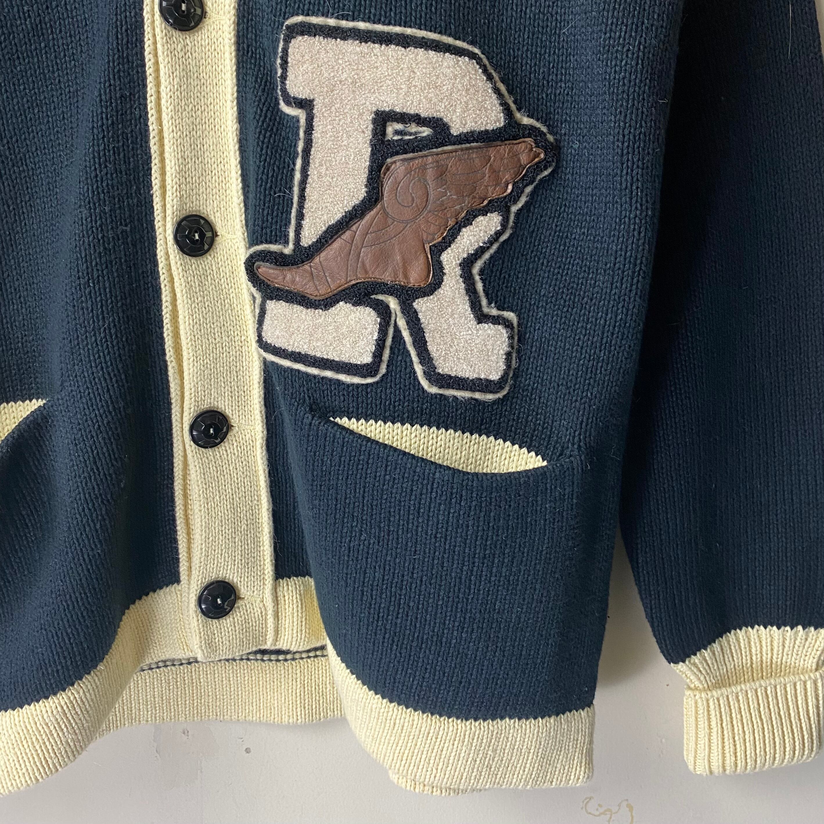 POLO by RALPH LAUREN low gauge lettered cardigan “wing-foot 