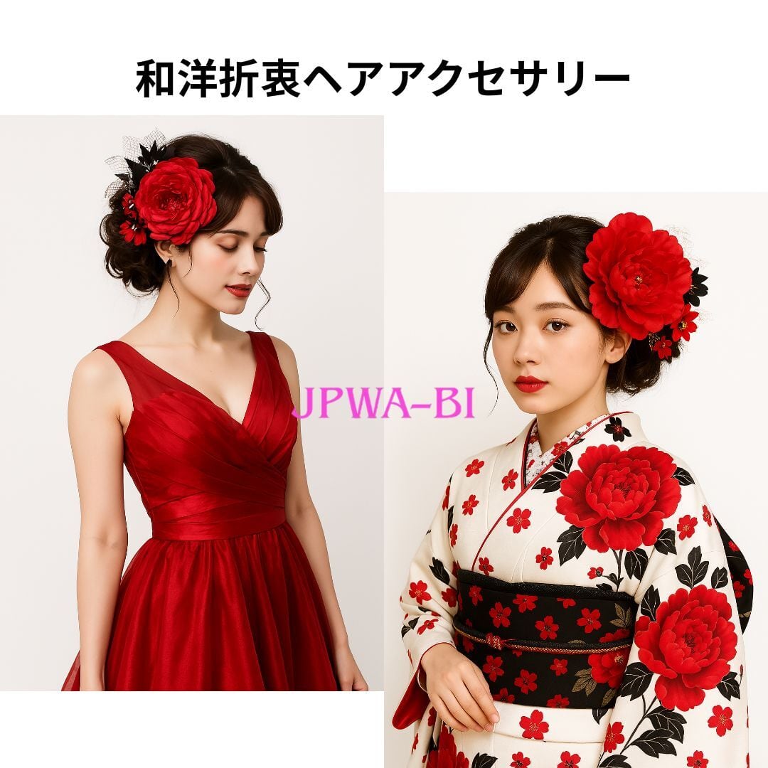 クールで大人な髪飾り・ヘッドドレス//着物・色ドレス/結婚式・成人式