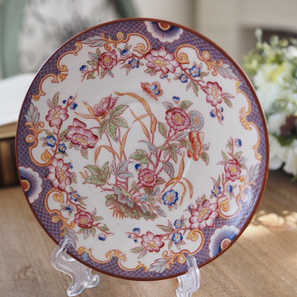 希少フランスアンティーク サルグミンヌ ミントン217 ソーサーF F2