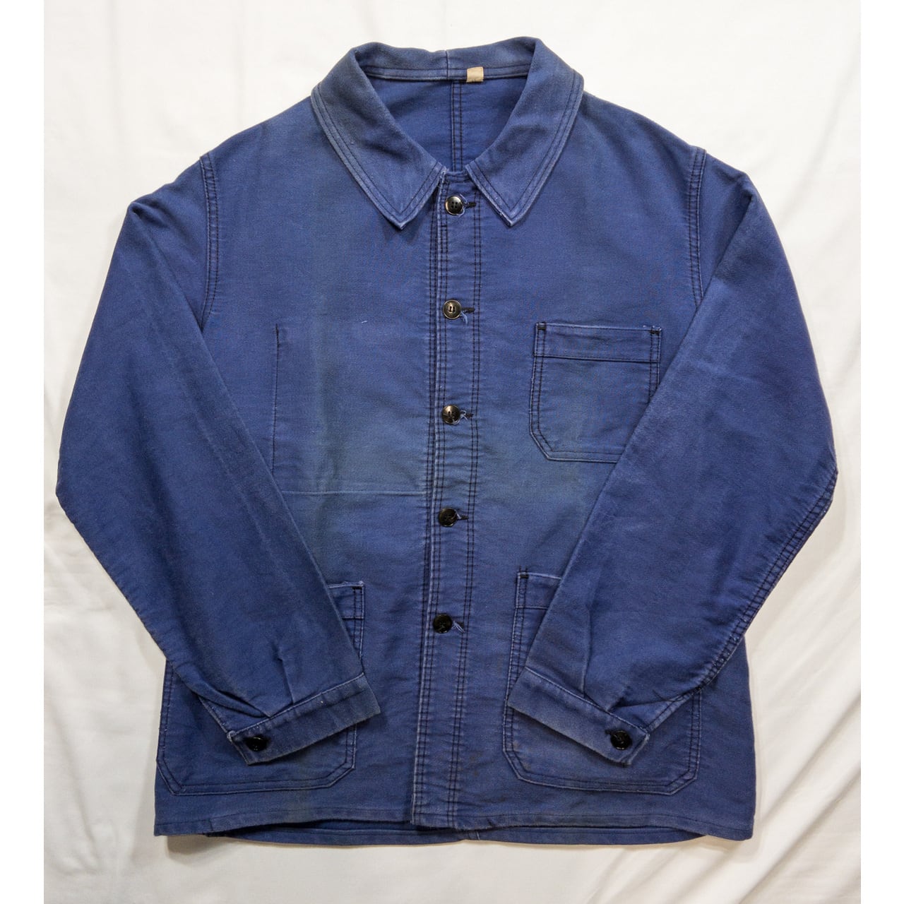 s"KONECO" French Blue Moleskin Work Jacket   freely online