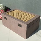 小物入れ 小物ボックス ヨーロッパスタイル クリエイティブ レトロストレージボックス レトロな木製 デスクトップ雑貨オーガナイザー ドレッシングテーブル 装飾用 フリップ木製ボックス