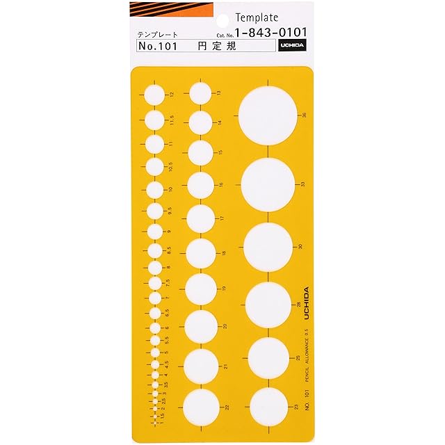 ウチダ テンプレート No.101 円定規 1-843-0101 | PAY ID