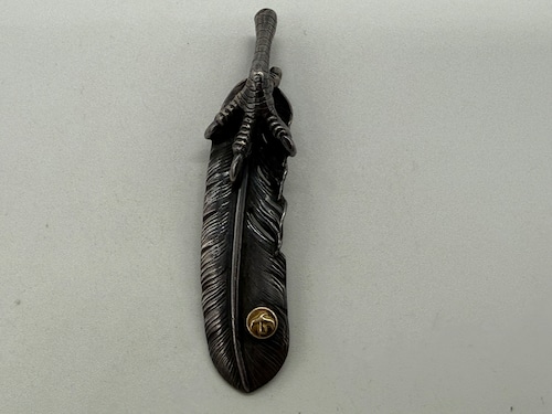 良品　銀爪小金メタル付特大フェザー左　現行14.80g