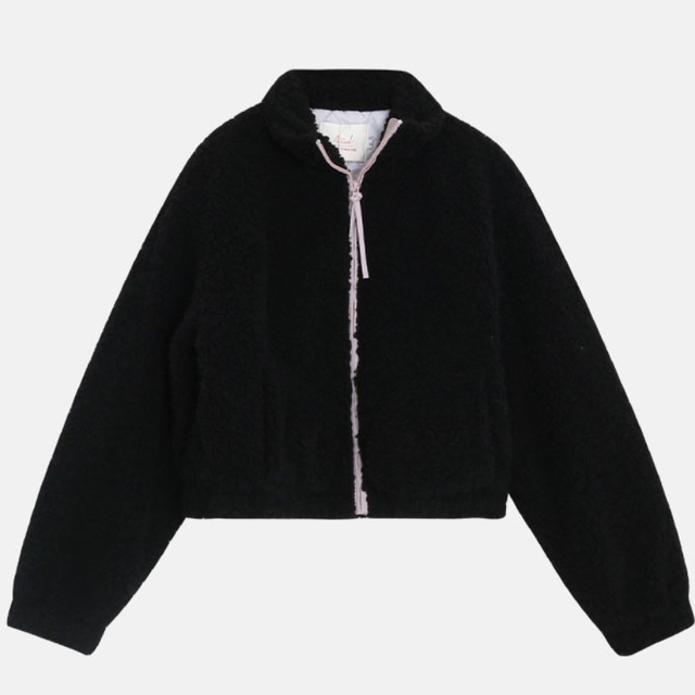 zip-up boa jacket　J00351