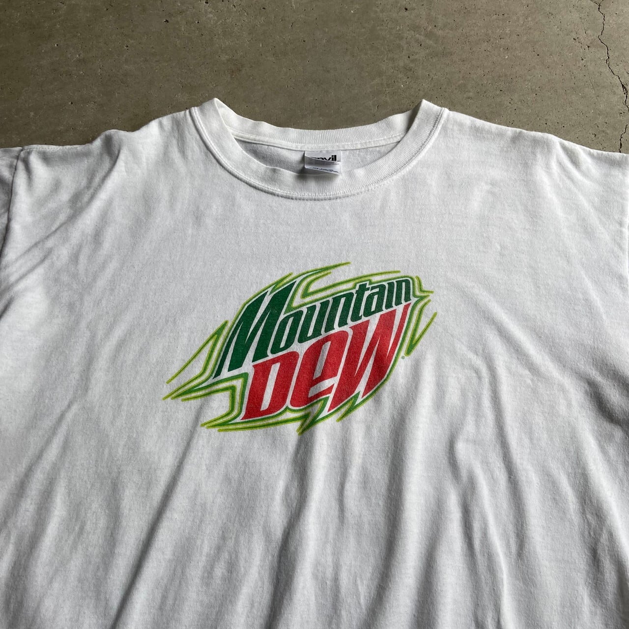 MOUNTAIN DEW 企業ロゴ プリントTシャツ ビッグサイズ