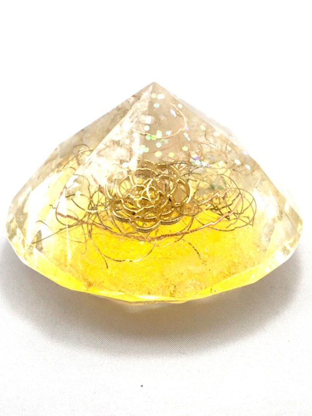ダイヤモンド型オルゴナイト【天然水晶】