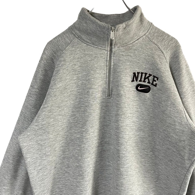 NIKE ナイキ スウェット ハーフジップ 刺繍ロゴ ワンポイントロゴ 90s 