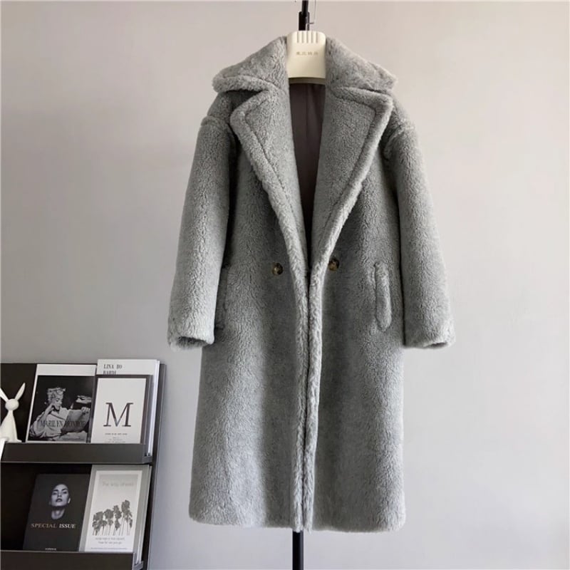 全8色/Alpaca wool boa long coat B3414 | Mbeaute