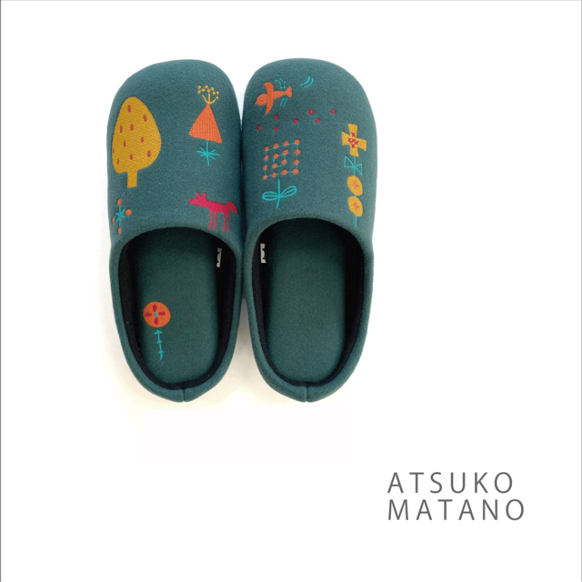 【ATSUKO MATANO（マタノアツコ）】スリッパ「小さな森」