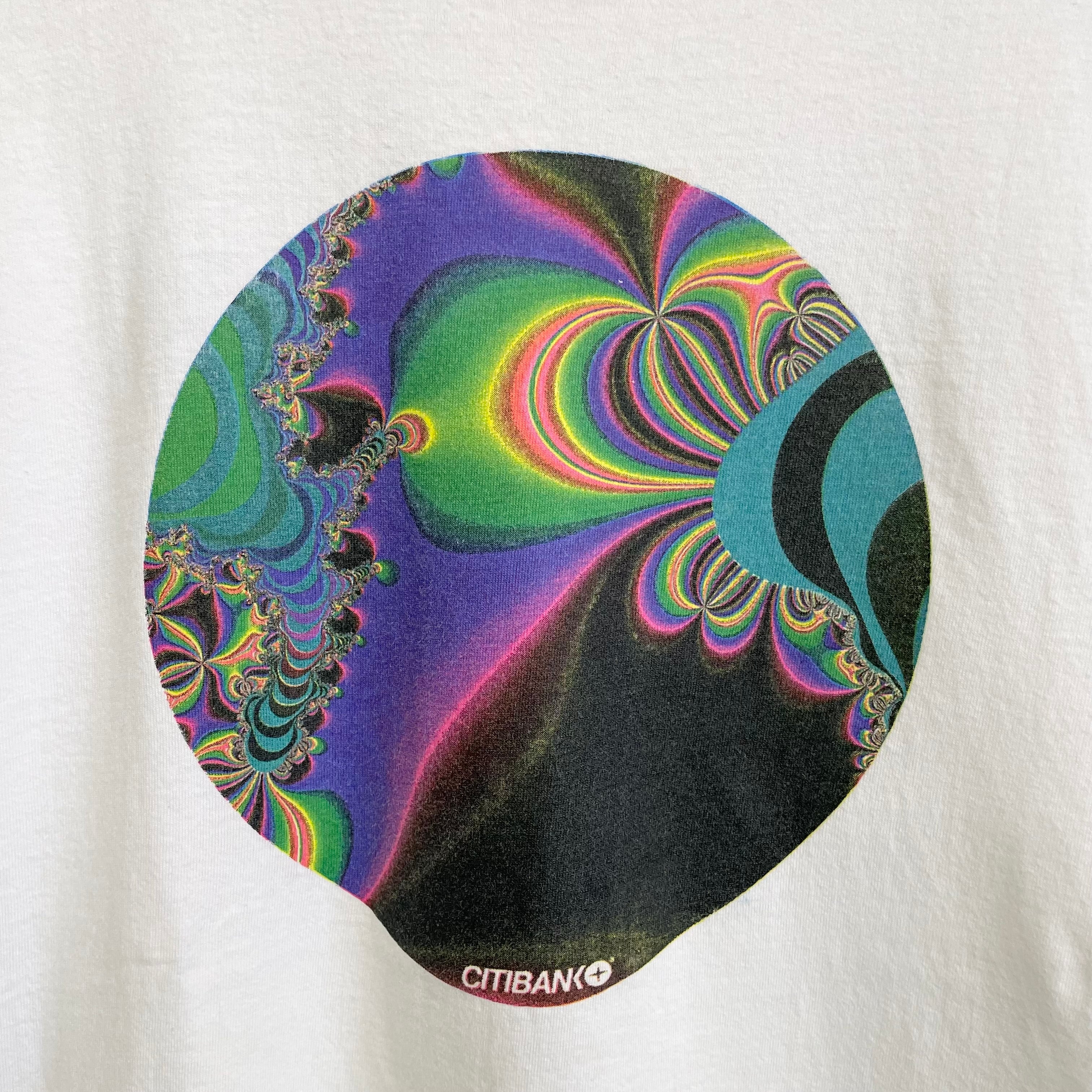 90's fractal art tee size/L フラクタル アートT | ANY